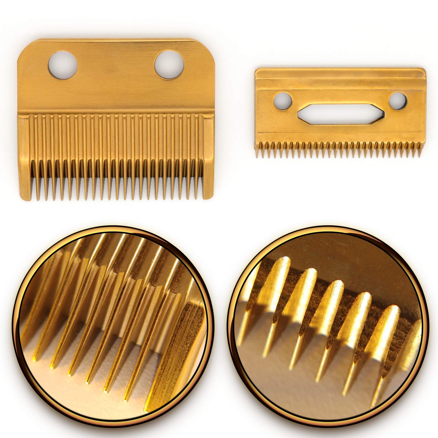HONGNAL Clipper Blades For Wahl, 2 Hole (1Mm – 3Mm) Hair Trimmer Replacement For Wahl 1006,Super Taper #8400 Wahl #30-15-10 Blade Set: Beauty