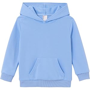 PATPAT Toddler Boy Long Sleeve Hoodie with Kangaroo Pocket Fall Clothes 1-6 | Lightweight Textured Tops, Basic Solid Hoodie,