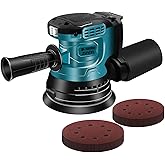 ZUYIYI 5 Inch Cordless Random Orbital Sander for Makita 18V Battery, 12000RPM Electric Orbital Sander 3 Various Speeds, Palm 