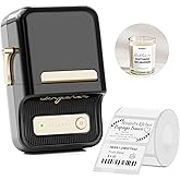 NIIMBOT B21 Label Maker, Thermal Label Printer, Portable Inkless Label Makers for Home/Office/Business, with 1 Pack 50x30mm White Label, Compatible with iOS & Android (Black)