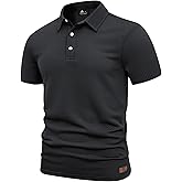 ZITY Mens Polo Shirts Short Sleeve Athletic Golf Polos Moisture Wicking Casual Polo Shirts for Men Jacquard Collared T Shirts