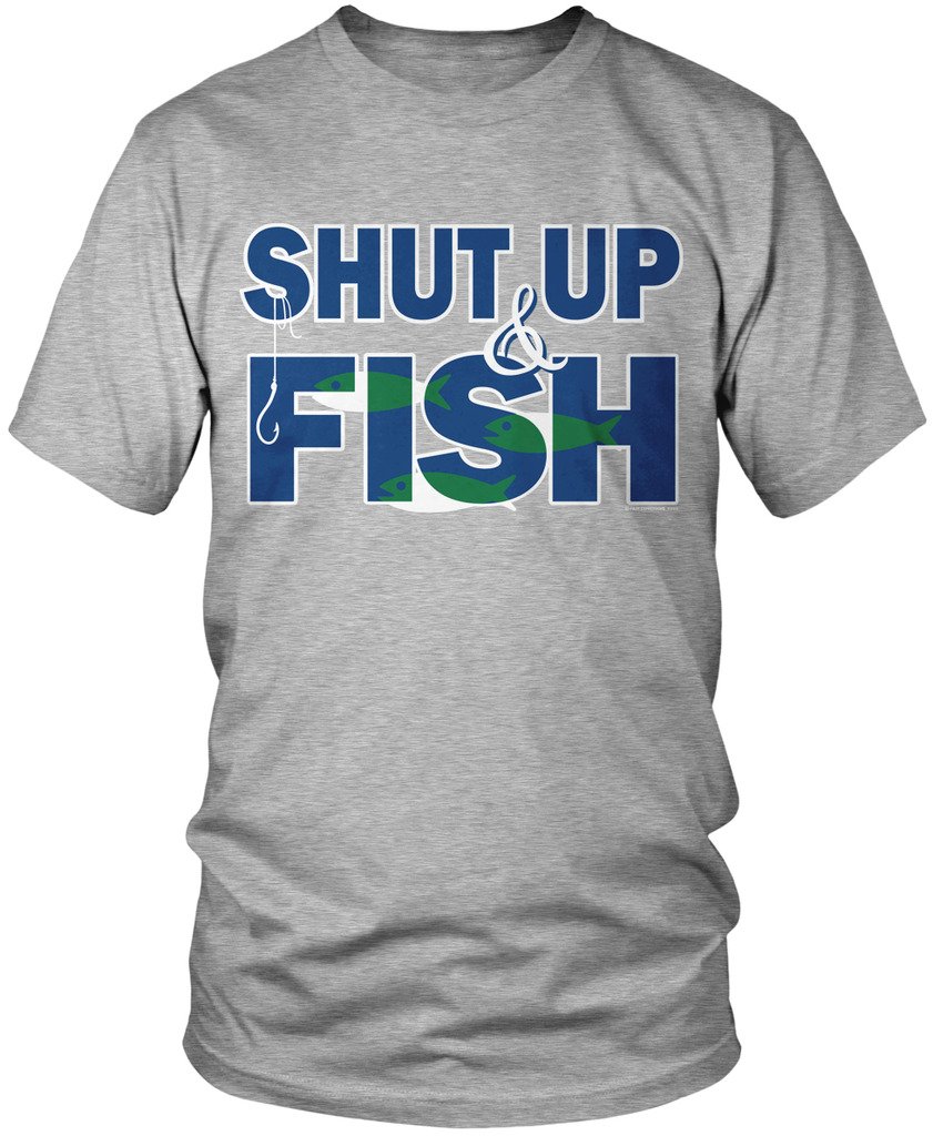 Shut Up And Fish Funny Fishing T Shirt 7443 | Jznovelty