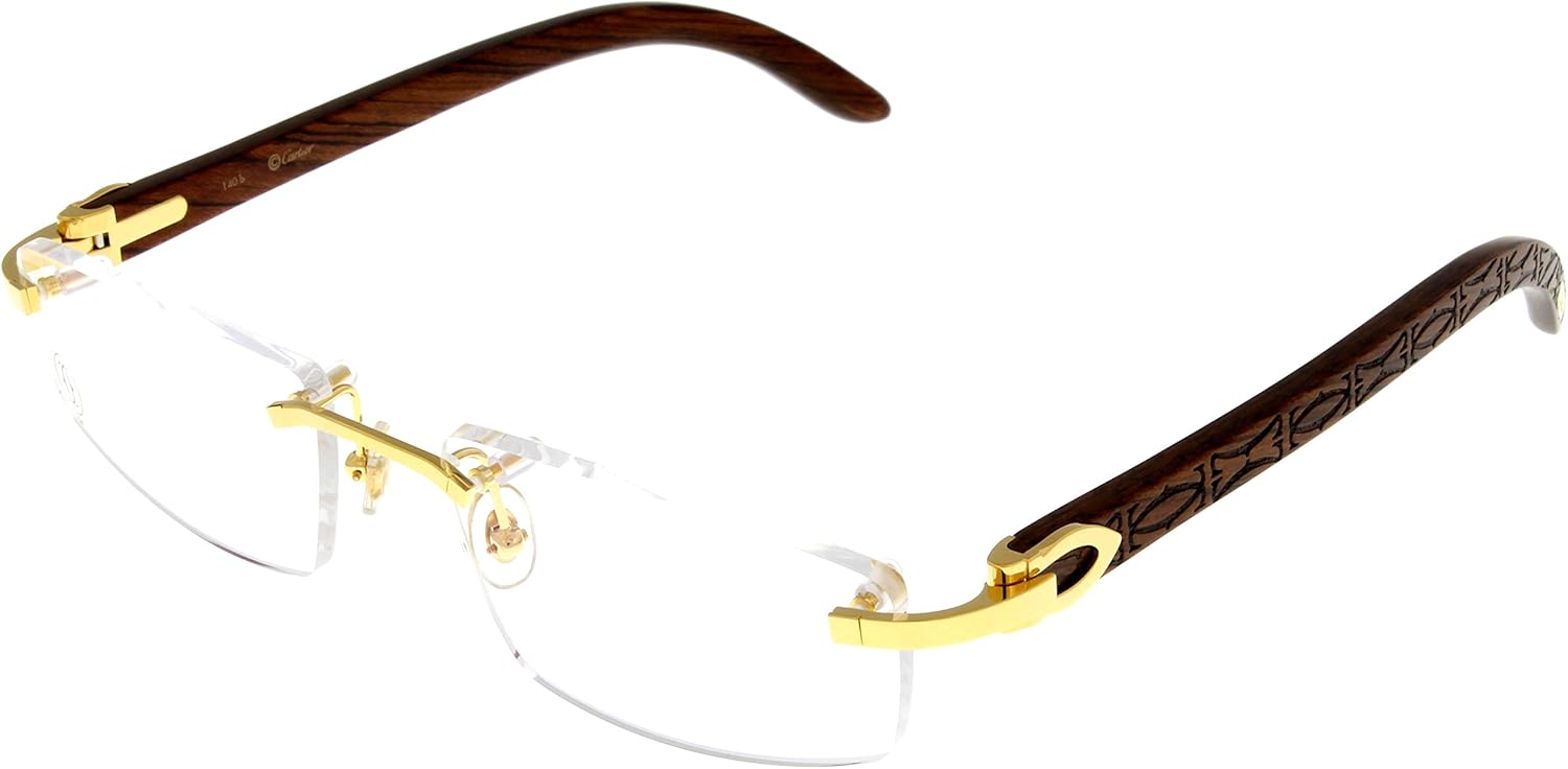 cartier glasses wooden frames