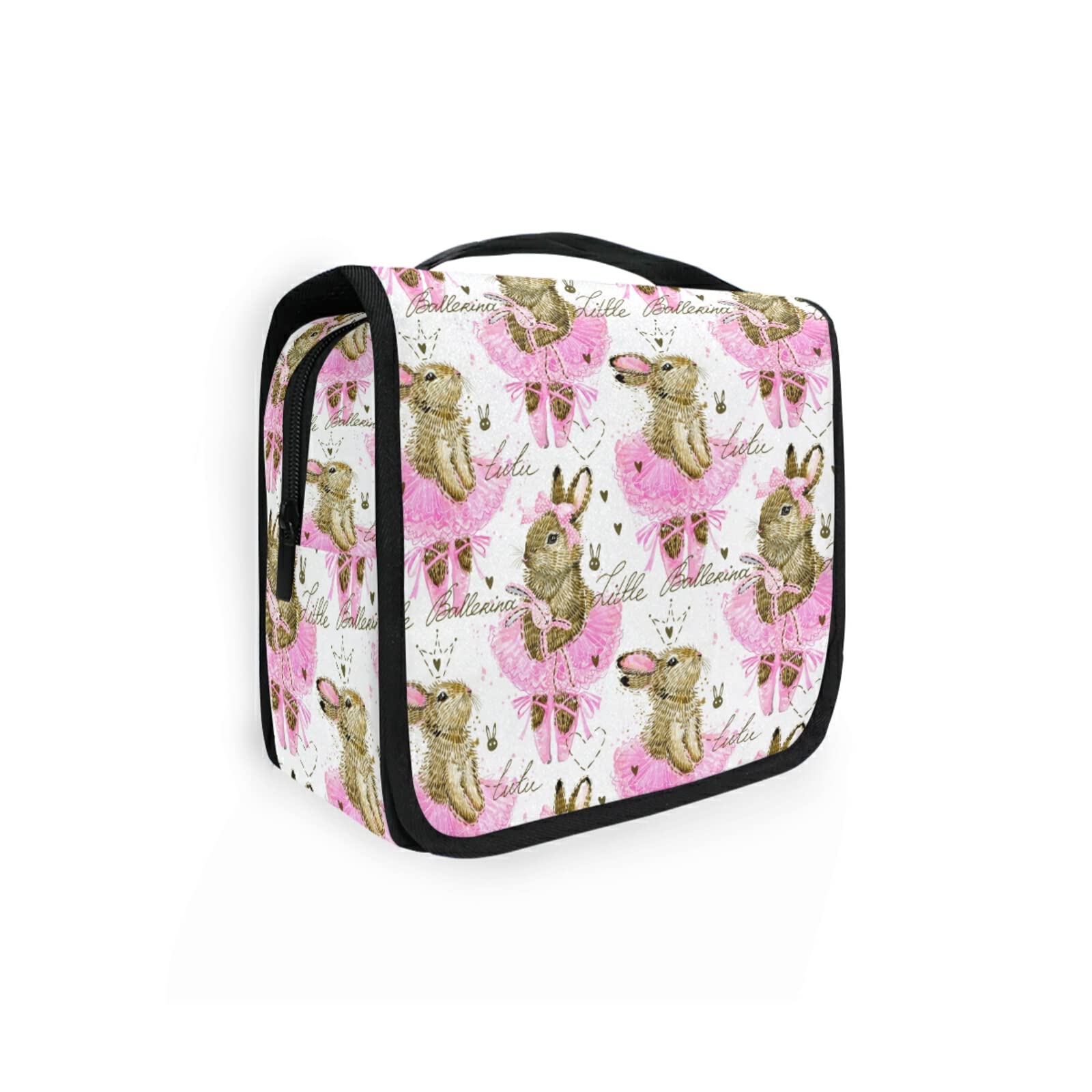 Moyyo Cute Bunny Animal Organiser - Portable Cosmetic Bag for Women, Girls & Kids - Hanging Toiletry Bag for Travel, Gym & Camping