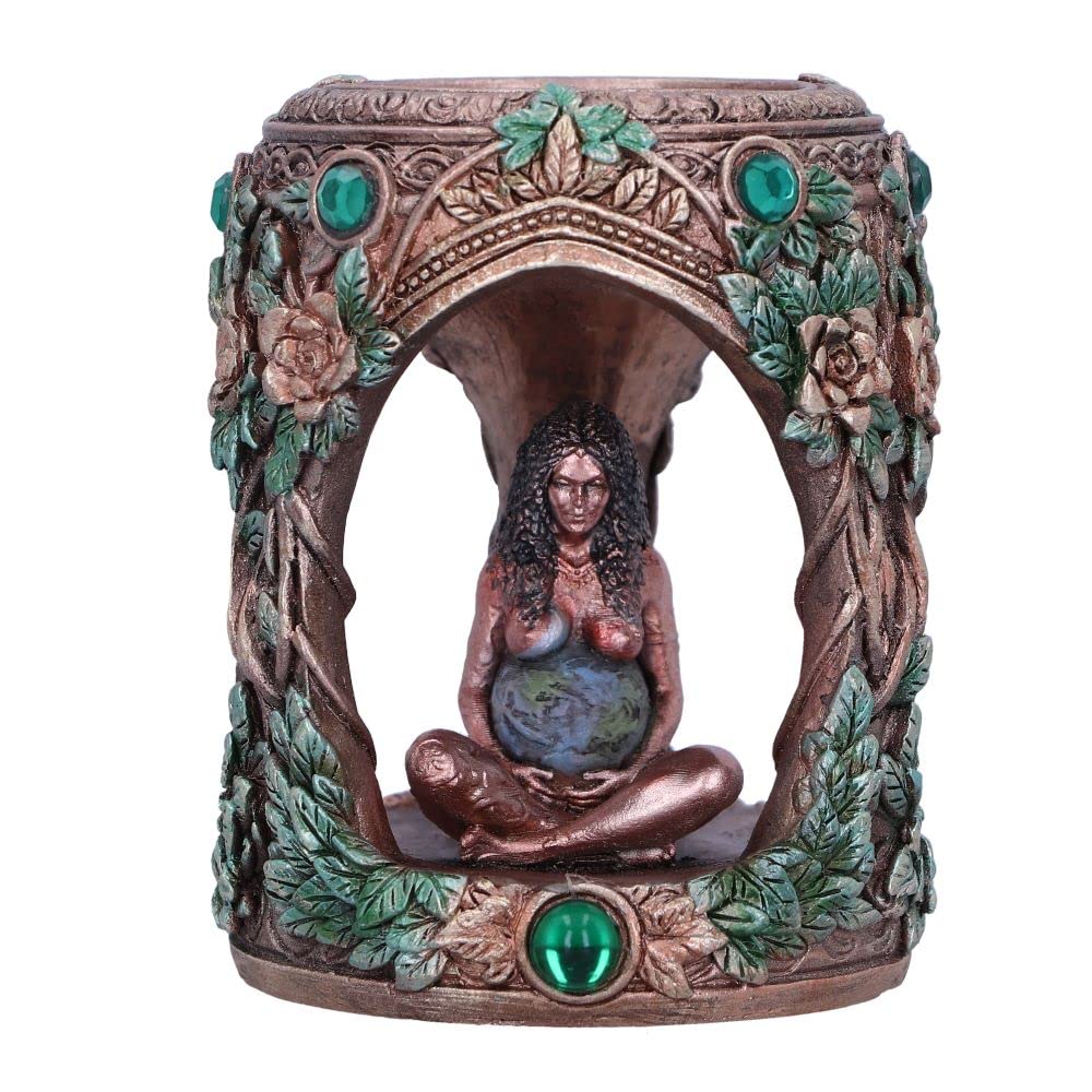 Nemesis Now Mother Earth Tea Light Holder, Bronze, 7cm, (B5949V2)