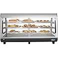 KoolMore - HDC-6C Commercial 48" Countertop Food Warmer Display Case Merchandiser with LED Lighting and Front Sliding Door - 