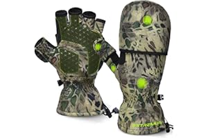 Extremus Buckwell Winter Gloves - Touchscreen Water Resistant Warm Fishing Gloves for Cold Weather - Men and Women’s Gloves for Ice Fishing, Photography, or Hunting (Prym1, Large)