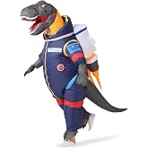 GOPRIME Dinosaur Astronaut Inflatable Costume, Spacesuit T Rex Costume, Adult Size