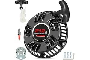 SHIQINHA 212 Pull Start Recoil Starter Assembly Compatible with Predator 212cc 196cc 6.5HP GX160 Engine Coleman CT200U BT200X Baja MB200 Mini Bike Go Kart Generator Pressure Washer with Pulley Cup