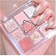Deysen Eyeshadow Makeup Palette, Matte Shimmer 9 Colors High Pigmented Colorful Creamy Texture Eye Shadow Powder, Long Lasting Makeup Pallet (Pink)