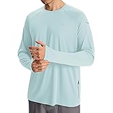 Men’s Sun Protection Shirts UPF 50+ Long Sleeve UV Shirt Rash Guard for Men Quick Dry Swim Fishing Beach Athletic