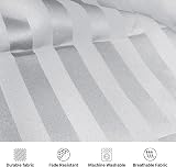 Moonlight20015 4 Piece King Bedding Set Satin Stripes Microfiber Silver view 4