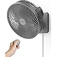 10 Inch Wall Mount Oscillating Fan with Remote and Timer, Small Bedroom RV Fan with 4 Speeds, Quiet Operation,90°Oscillation, Adjustable Tilt,5.92 ft Wire, Cooling Bathroom Wall Mounted Fans