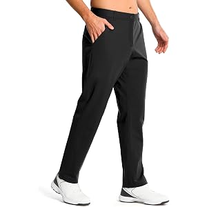 NORTHYARD Men's Golf Pants Stretch Work Dress Pant 30"/32"/34" Quick Dry Lightweight Casual Flat Front Trouser with Pockets