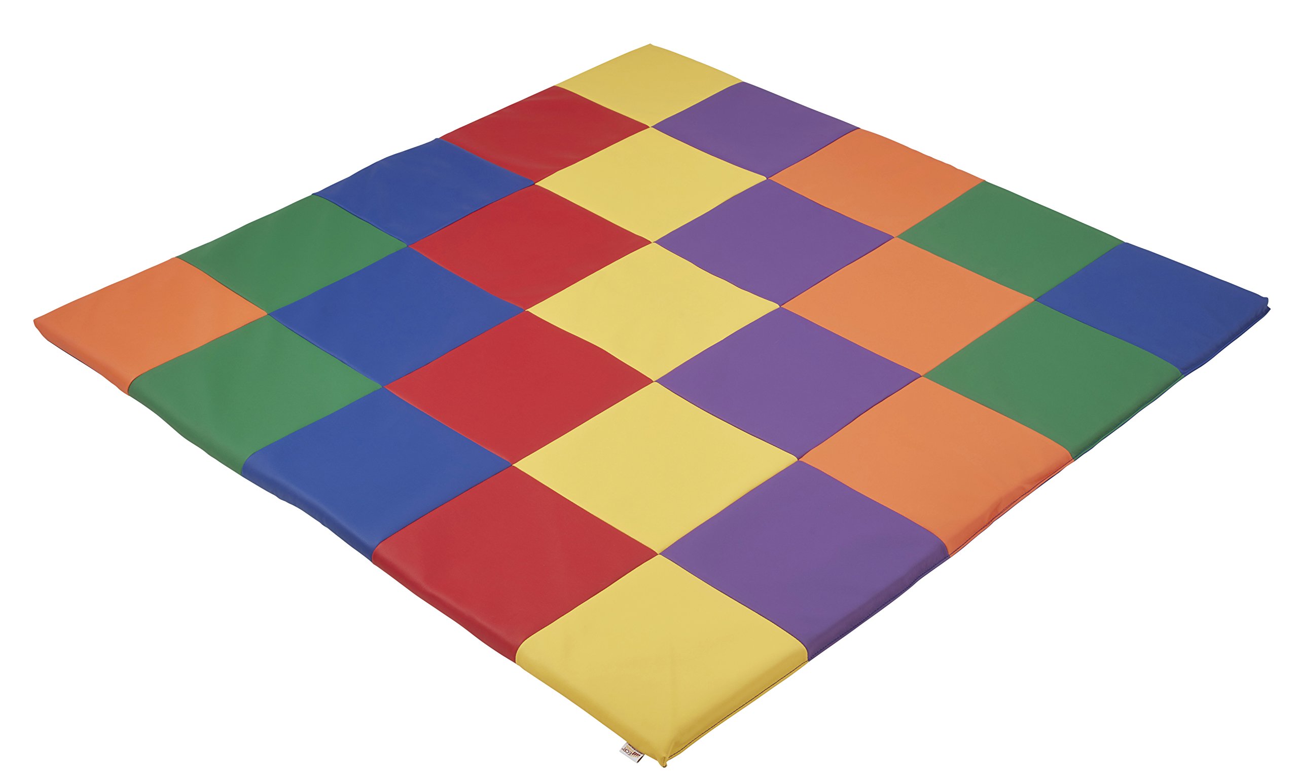 ECR4Kids Softzone Patchwork Toddler Foam Play Mat, 58" Square, Primary eBay