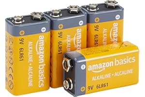 �鶹�� Basics 4 Units Pack 9 Volt Performance All-Purpose Alkaline Batteries, 5-Year Shelf Life, Easy to Open Value Package