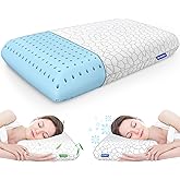 CushZone Memory Foam Pillows for Sleeping, Bed Pillow with Removable and Machine Washable Cover, Bed Pillow for Side, Back and Stomach Sleepers, King Size (1 Pack)