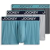 Jockey Men's Underwear Chafe Proof Pouch Microfiber 3" Trunk - 3 Pack