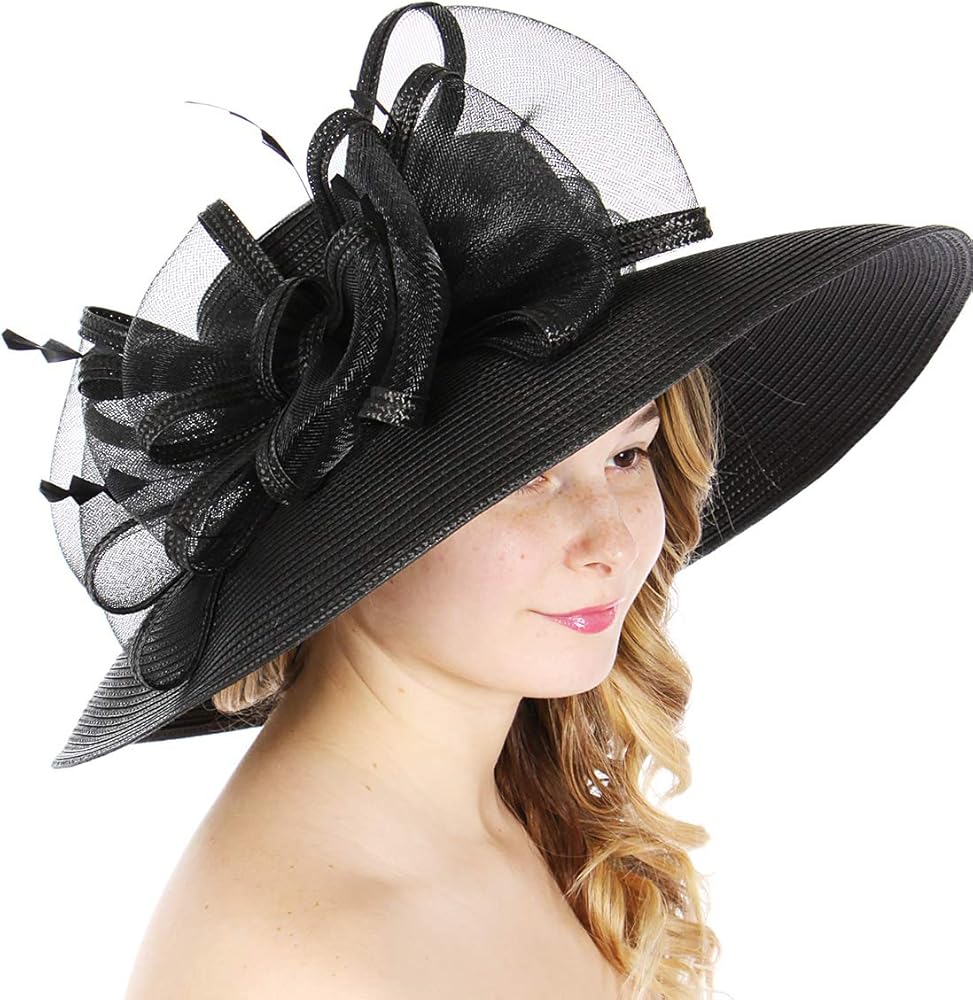 big black wedding hat
