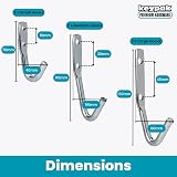 keypak Heavy Duty Galvanised Garage Hooks 6 Pack Steel Wall Mount view 3