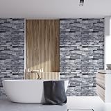 Ohmywor Grey Brick Peel and Stick Wallpaper 45x300cm Self Adhesive PVC view 2