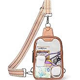 LATMAP DOUBLE ZIP Clear bags Stadium Approved Crossbody Sling Bag Fanny Pack Purses for Women Men Belt bag for Stadium Events
