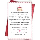 Bablira Inspirational Birthday Card for Daughter, Poem Birthday Card from Mom Dad, 18th 21st 30th 40th 50th Birthday Gift Ideas for Daughter