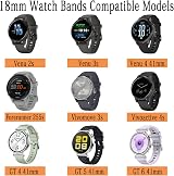 Wownadu 18mm Silicone Strap Green for Garmin Vivoactive 4S/Venu 3S/2S view 6