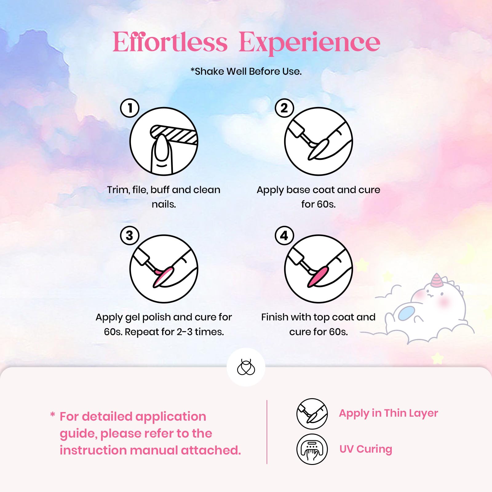 Beetles 24Pcs Gel Nail Polish Set, Pink Purple Pearl Pastel Blue Shimmer Chameleon Green Colors 2025 Spring Gel Polish Kit, 3Pcs Base Top Coat and Double-ended Brush Soak off UV - Image 8