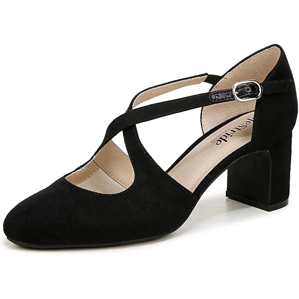 Amazon.com | Bandolino Women's Zeffer Pump, Black Velvet 001, 5