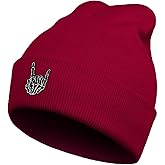 SHUNLCD Skull Goth Knit Beanie Hats for Men and Women, Christmas Cool Emo Gothic Skeleton Gifts