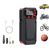 Tire Inflator Portable Air Compressor 150PSI | 5200 mAh Battery Capacity, Cordless Rechargeable Air Pump, Digital Pressure Gauge, Auto Shut-Off, 3-Mode LED Light