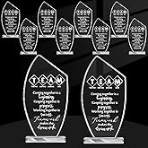 10 Pcs Employee Appreciation Awards for Coworker Acrylic Thank You Trophy May You Be Proud of The Work You Do Sign Prizes for Adults Retirement Goodbye Farewell Gift for Women Men (Team)