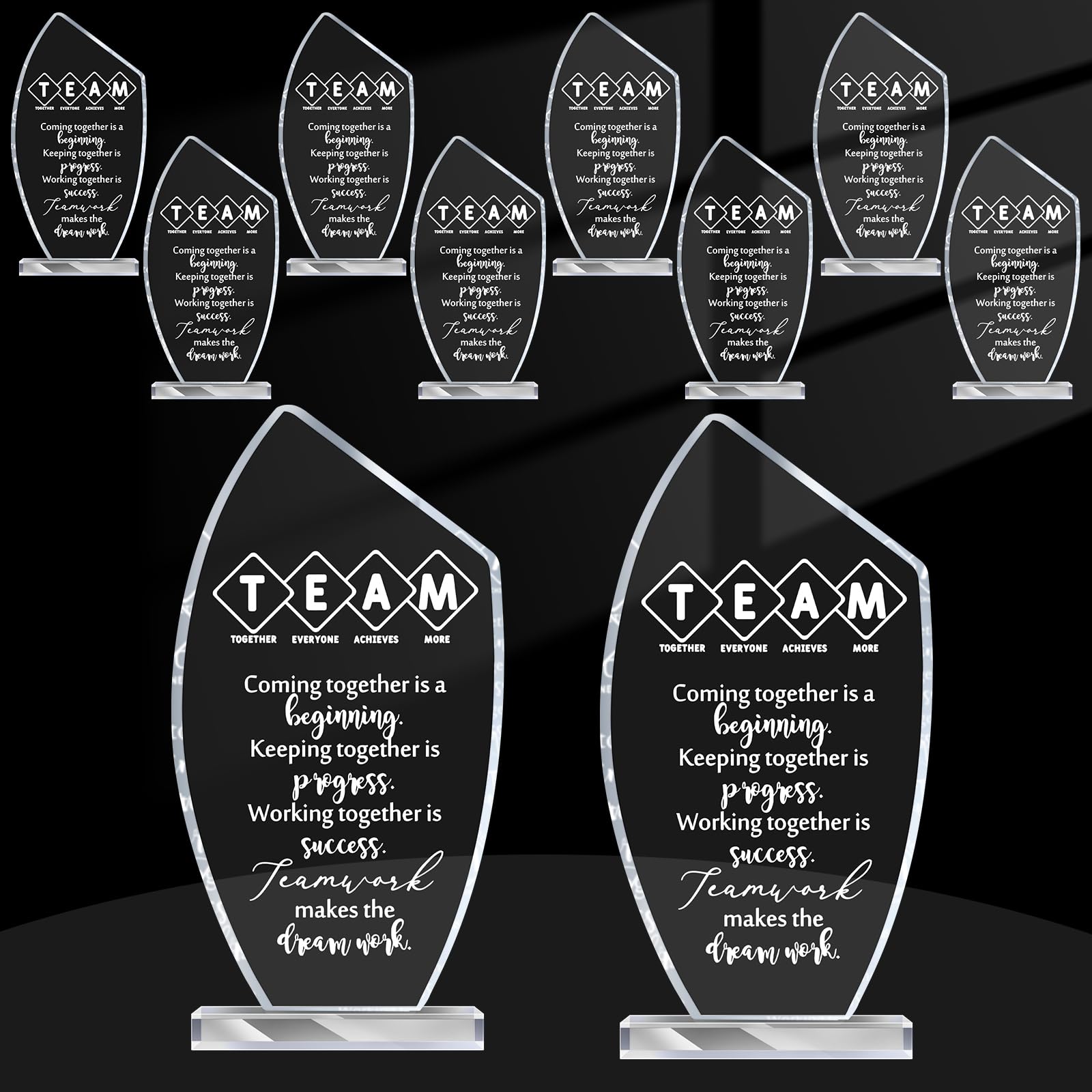 Photo 1 of 10 Pcs Employee Appreciation Awards for Coworker Acrylic Thank You Trophy May You Be Proud of The Work You Do Sign Prizes for Adults Retirement Goodbye Farewell Gift for Women Men (Team)