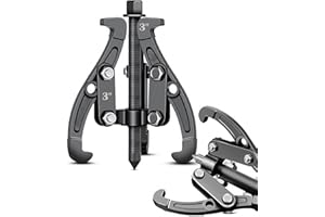 COOLOUS 3" Gear Puller,2 Jaw / 3 Jaw Puller with Reversible Jaws, Pulley Puller Removal Tool for Pulley Gear Bearing Flywheel, Bearing Puller Suitable for Automotive Repair and Industrial Maintenance