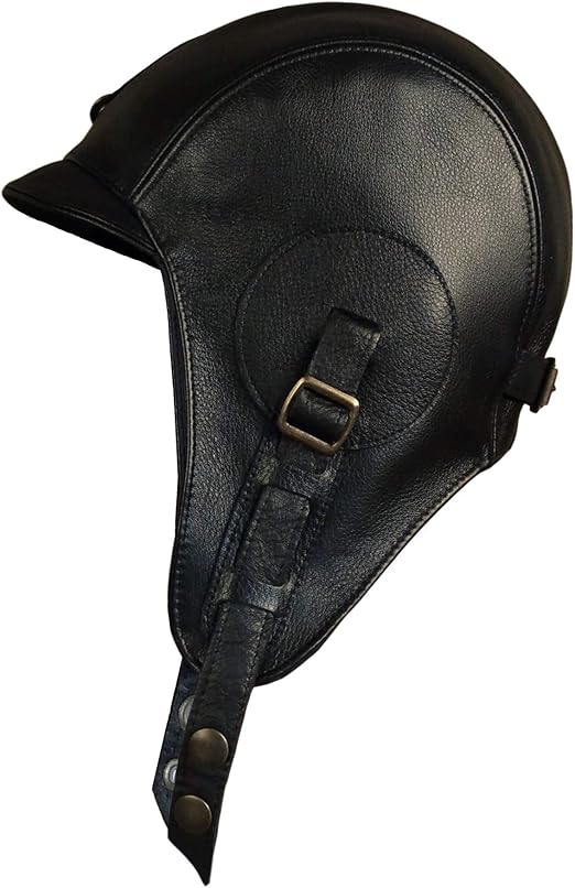 leather aviator hat