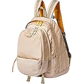 MUHUASHI Casual Canvas Backpack for Women Large Capacity Vintage Campus Daypack and Travel Backpack (Beige)
