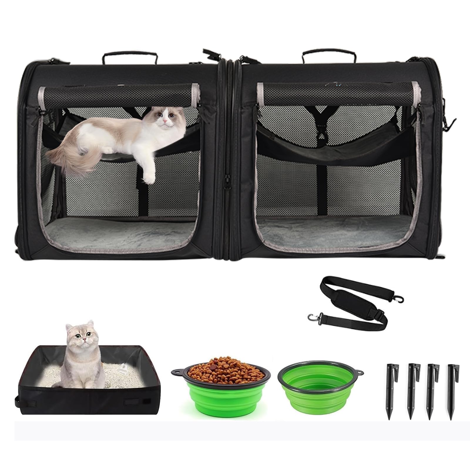 Wakytu Foldable Cat Carrier 89...