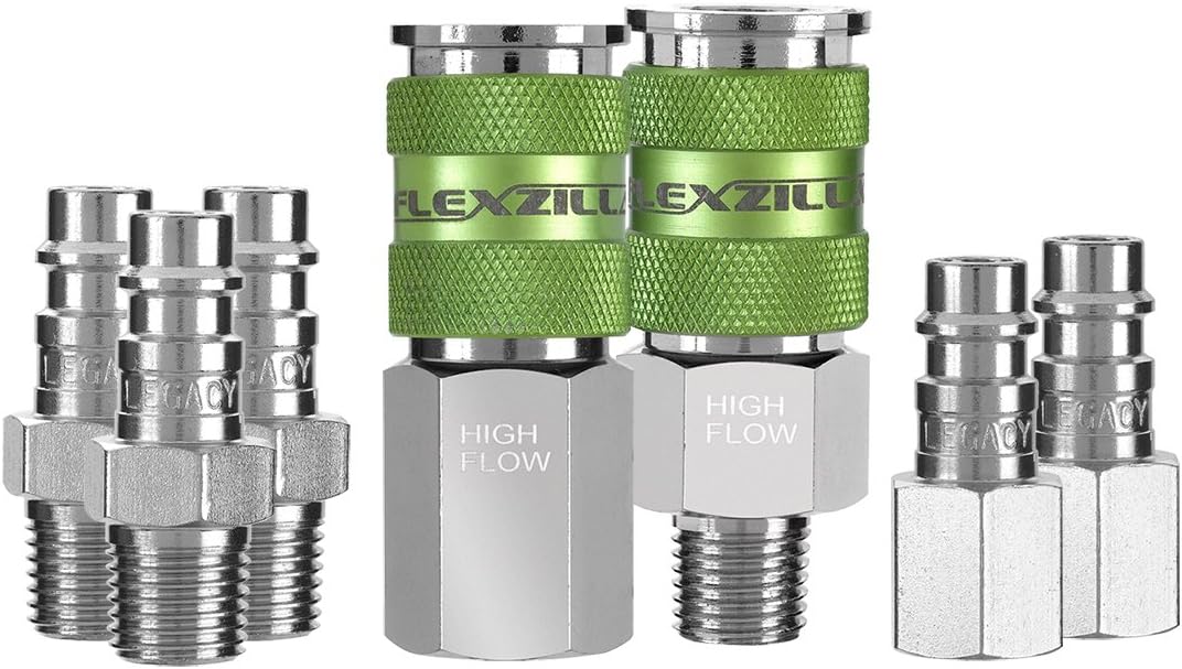 Flexzilla Pro High Flow Coupler & Plug Kit (14 Piece), 1/4" NPT - A53458FZ - - 