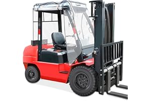 SKYJDM Clear Forklift Rain Cover, Universal Waterproof Cab Enclosure with PVC Film & 600D Oxford-Fabric, Heavy Duty All-Weather Accessories for Forklifts Up to 6000 Lb