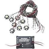 HUIOP LED Light for Fixed-Wing Aircraft, 8x 3W Flashing LED, 4.8-6V, 1200mA, RC Aircraft Lighting