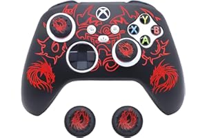 BRHE Protective Case for Xbox Series X/S Controller Skin Glitter Silicone Anti-Slip Silicone Cover Protector Compatible with Xbox Series S/X Controller with 2 Thumb Grips Caps