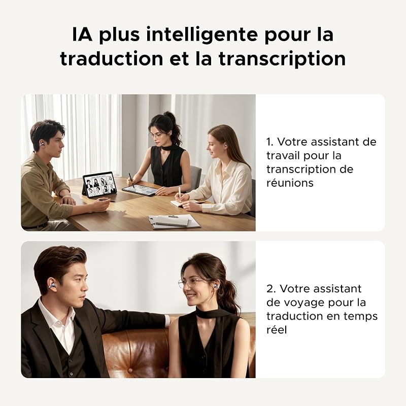 ClipBuds Pro 2 Écouteurs Sans Fil Sport Traduction par IA Hi Res 46H