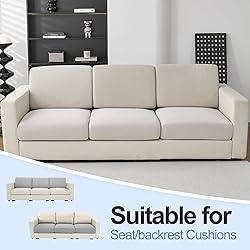 WEYOND Couch Back Cushion Covers Large Sofa Back