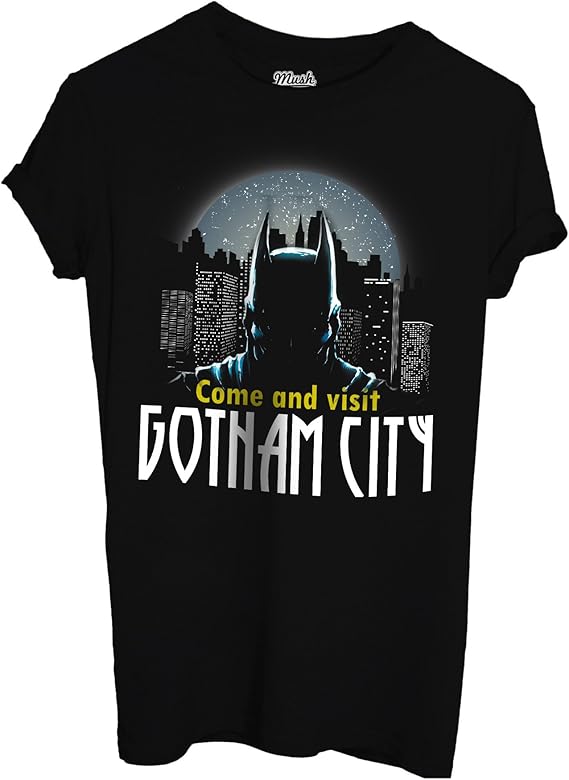 TShirt Uomo Gotham City Batman Film by Dress Your Style Amazon.it
