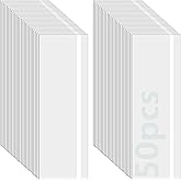 GeeRic 50 Pack Window Fly Traps, Clear Sticky Strip Fruit and Plant Gnat Bug Dual-Sided Sticky Waterproof Bugs Catcher for In