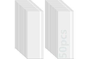 GeeRic 50 Pack Window Fly Traps, Clear Sticky Strip Fruit and Plant Gnat Bug Dual-Sided Sticky Waterproof Bugs Catcher for In