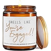 Engagement Gifts for Couples, Engaged 2026 Lavender Bergamot Scented Soy Candle, Perfect for Engagement Party, Bridal Shower and Anniversary Celebrations (Engaged)