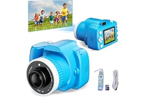MULIVID Kids Camera Toys for 5-12 Year Old Girls Boys,1080P Kids Digital Camera with Projector, Digital Video Camera with Music Download for Girls and Boys,Best Chritmas Birthday Festival Gift for Kid (Blue)