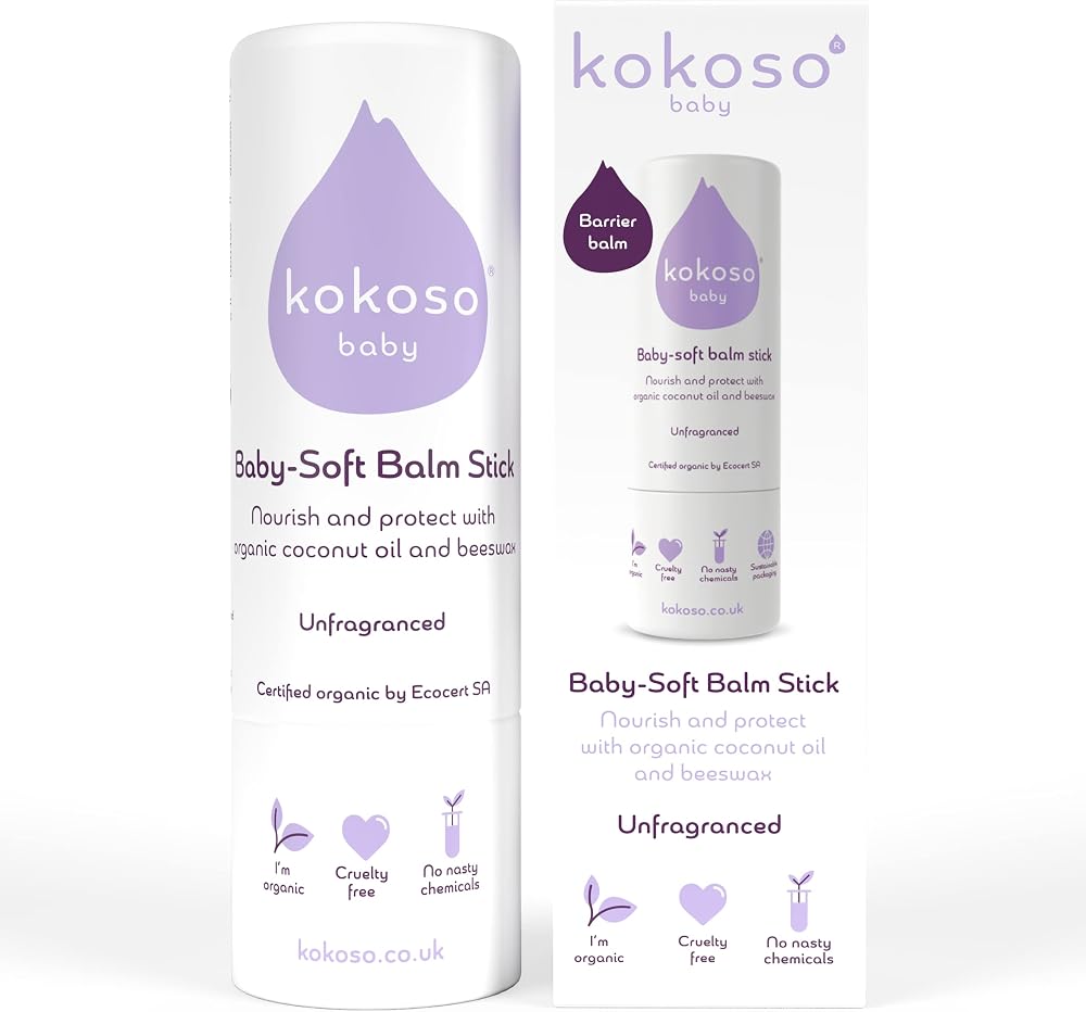 Kokoso Baby Soft Balm Stick Unfragranced 13g Natural Organic